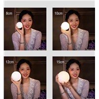 100% Original Rechange 3D Print Moon Light 2 colors change Touch Switch Creative desktop lamp energy saving night light