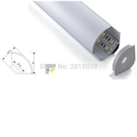 200 X 1M Sets/Lot 120 degree angle shape led profile and large V channel profile for led cabinet or wardrobe lamps