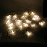 iTimo Photo Clip String Lights Battery Fairy Lamp LED Decoration Christmas Light for New Year Wedding Warm White 3M Novelty