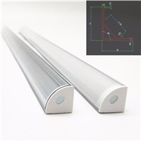5pcs 20inch 0.5m 12mm pcb 45 degree corner led aluminium profile, led aluminum channel, V shape aluminum housing