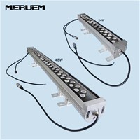 0.5M/1m 18/24/36/48W LED Wall Washer Landscape light AC 85V-265V/DC24V outdoor lights RGB DMX512 wall linear lamp floodlight