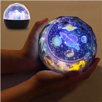 Jiaderui Novelty Magic Projector Nightlight Universe Lamp Colorful Rotary Flashing Starry Sky Projector Kids Baby Christmas Gift