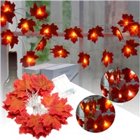 330CM 30 LED String Light Battery Christmas Fall Leaves Fairy Light Autumn Leaf Garland Party Wedding Holiday Lamp Decoration