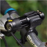 Mini Zoomable Focus Flashlight CREE XPE Red/Green /Purple UV/ White Tactical Flashlight Coyote Hog Hunting Light Lamp AA/14500