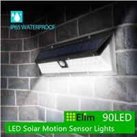 LED Solar Motion Sensor Lights 90led Waterproof Solar Energy Power Security Light Outdoor Bright Light Lamp for Garden Walkway