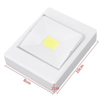 Battery Powered Wireless COB LED Night Light Cupboard Stir Closet Wall Lamp Switch With Magnetic