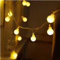 Bedroom Wedding 5m 50 lights LED Globe String Lights Battery Powered with Remote Timer Outdoor/Indoor Ambient Lighting