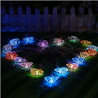 LED Heart Shape Light String Night Iron Christmas Festival Backyard Decoration
