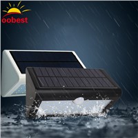 oobest Waterproof 38 LED Solar Light White Solar Power Outdoor Garden Light PIR Motion Sensor Pathway Garden Yard Wall Lamp