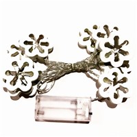10LED Wooden Snowflake Shape String Light Fairy Decorative Strip Lights Girl Room Decoration Wedding Party Night Light