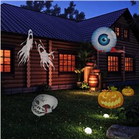 LAIDEYI 15 Types LED Stage Lighting Effect Holiday Waterproof Projector Lamp Christmas Halloween Snowflake Star Laser Light