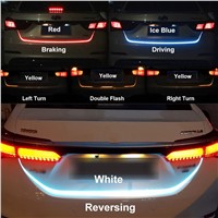 SITAILE Car LED Strip Lighting Rear Trunk Tail Light Dynamic Streamer Brake Turn Signal Reverse Leds Warning Light Signal Lamp