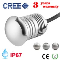 10pieces/lot Stainless Steel Waterproof Ip67 Led Garden Underground Light Round 12v 3w Led Floor Lamp For Outdoor Lighting