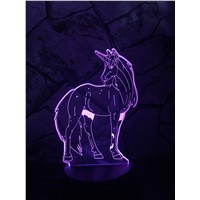 New 7 Color Changing Unicorn 3D illusion Led Night Lights LED Desk Table Bedside Sleeping Lamp Home Decor Child Kids Xmas Gifts