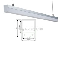 100 X 1M Sets/Lot Anodized silver U Shape led profile light and square type led strip lighting channel for pendant lighting