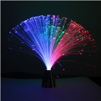 LED Color Changing Fibre Optic Night Light Desk Table Lamp Relaxing Battery Power Family Holiday Christmas Gift Home Decor