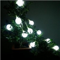 20 LED Ball Solar String Lights Outdoor Waterproof Christmas Starry Fairy Lighting Strings for Garden Home Party White/Colorful