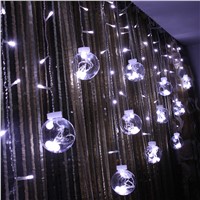 3m 120 LEDs Window Ball Linkable Curtain String Light Christmas Xmas lantern Wedding Garland decor curtain Decoration lights