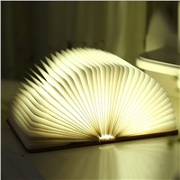 Creative Foldable Pages Led Book Shape Night Light Lighting Lamp Portable Booklight Usb Rechargeable