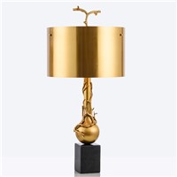 led e27 Postmodern Copper Marble LED Lamp.LED Light.Table Light.Table Lamp.Desk Lamp.LED Desk Lamp For Bedroom Foyer