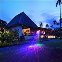 GDF20RGB 8W Water Resistant 20 in 1 Patterns Outdoor Lawn Yard Garden Decorative Laser Projector Lamp with Remote Controller