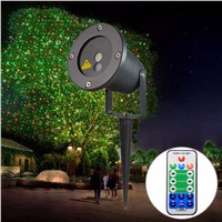 OD-100 5W Life Waterproof Stars Pattern Outdoor Lawn Yard Garden Decorative Laser Projector Lamp with Remote Controller