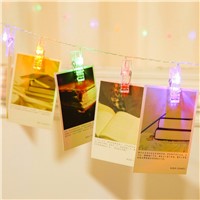 20 LED USB Photo Clip LED Light Strip Christmas Holiday Festival Home Card Indoor Party Clip Decorative Lamp