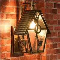 2017 new creative house shape elegant wall lamps water glass outside lighting waterproof anti-corrosion outdoor porch lighting