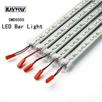 Rayway Led BarStrip lights5pcs 50cmSMD 5050  white warm white LED Rigid Strip Lights with U-Shape Aluminum Pc cover for Cabinet