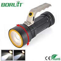 Boruit XML T6 LED Flashlight Zoomable 4-Mode Flash Light Portable Lantern Rechargeable Waterproof Camping Hunting Lamp Torch