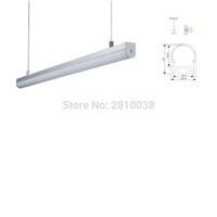 100 X 1M Sets/Lot anodized silver led aluminum extrusion and hemicycle type alu led channel for suspension or hanging lights