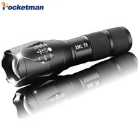 E17 LED Flashlight zoom torch waterproof flashlights XM-L T6 Q5 3800LM 3mode 5mode led Zoomable light battery Free Ship