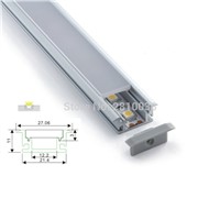 100 X 1M Sets/Lot Linear flange aluminum led channel and waterproof T-shape led alu extrusion for floor or ground lights