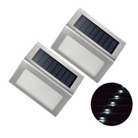Stainless Steel Solar Garden Lights Solar Wall Lights Outdoor Solar Staircase Lights 3 LED Solar Powered Stair Lights new