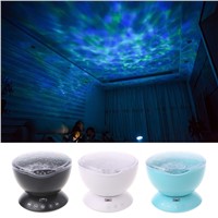 Ocean Wave Starry Sky Aurora LED Night Light Projector Novelty Lamp Illusion Nightlight 7 Modes With Remote Control For Kids L15