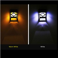 ABS IP44 outdoor led solar wall lamp ,ancient and classical  wire free 0.12W light sensor auto control waterproof garden light