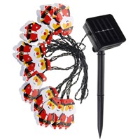 4M 10 LED String Light Santa Claus Shaped Battery Powered/Solar Powered Fairy LED Holiday Lights For Christmas Wedding