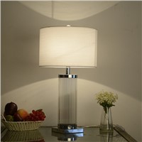 Modern Classic Cylindrical Crystal Table Lamp High-end Simple Decorative Lamp Hotel Ambience Lamp