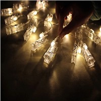 1.2M 10 LED Card Pictures Photos Clips Pegs Bright String Light Lamp Indoor Home Party Festival Decor  -Y122