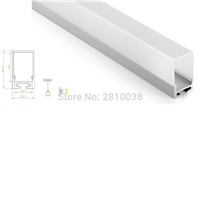 100 X 1M Sets/Lot T3-T5 tempered aluminum led channel and deep cover u shape led aluminium bar for wall or ceiling lamp