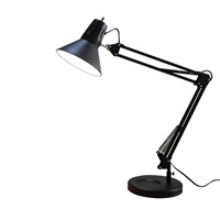 Swing Arm Lamp LED Swivel Table Light Metal Desk Lamp for Eye Protection (Black Base)