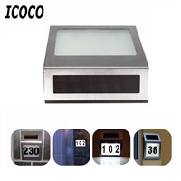 ICOCO 3 LED Stainless Steel Solar Powered Illumination Doorplate Lamp Waterproof IP44 Outdoor House Number Light Wall Lamp Sale