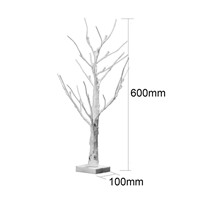 ICOCO 60cm Silver Birch LED Tree Lamp Landscape Table Night Light Festival Christmas Decoration Gift White/Warm White Color