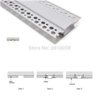 15 X2 M Sets/Lot New arrival led aluminum profile channel and super wide T shape led extrusion for recessed wall lights