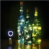 3/6pcs led wine bottle cork string light Christmas lights garland silvery copper wire Starry fairy light wedding party decor