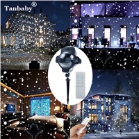 Tanbaby Waterproof Outdoor/ Indoor EU US UK Rotatable Projector Landscape Snowflake LED Light Lamp with Remote Controller