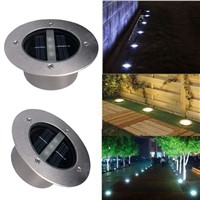 oobest Waterproof Solar Power Panel Buried Inground LED Lamp Outdoor Underground LED Lamp for Street Outdoor Deck Path Lawn