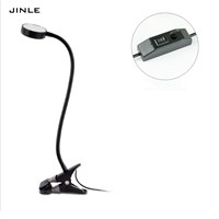 JINLE Led clip make-up mirror small Table lamp usb Power supply 5V 3W Three color change light soft light protect eyes book lamp