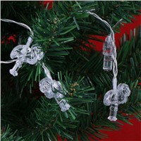 1.2M 10 LED String Light Hanging Flamingo/Deer Shaped Christmas Decoration Holiday Lamp Battery Operated LED Fairy Light
