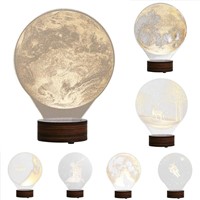 Carving 3D LED Night Lights USB Button Switch Christmas lights Atmosphere Desk Lamps Earth Astronaut Moon Light LED USB lights